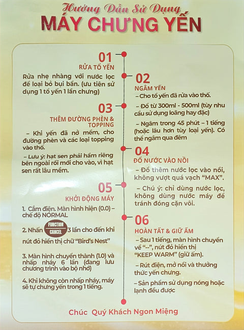Nồi Chưng Yến - Bird Nest Instant Pot (Limit 1) [YENXT01]