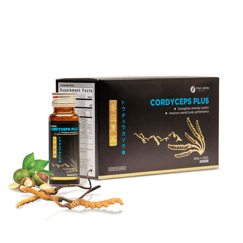 Nước Uống Đông Trùng Hạ Thảo - Fine Cordyceps Plus Liquid Drink 50ml x 10 Bottles [FINEJ05] | Buy 5 Get 5