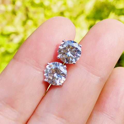 Earring 14k Natural Diamond 5mm G, VVS