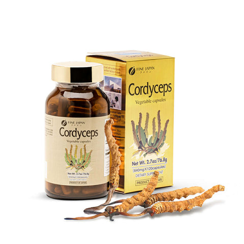 Viên Uống Đông Trùng Hạ Thảo - Fine Cordyceps Capsules 640mg x 120 Capsules  [FINEJ08] | Buy 8 Get 8