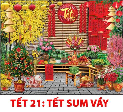 Phông Nền Tết số 21- size lớn- cao215xngang320cm
