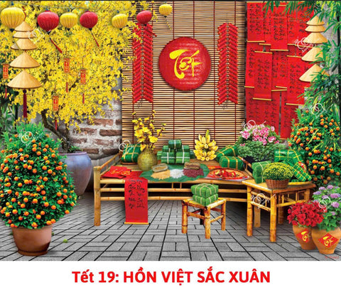 Phông Nền Tết số 19-size lớn- cao215xngang320cm