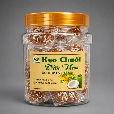 Kẹo Chuối Dừa Non 500gr