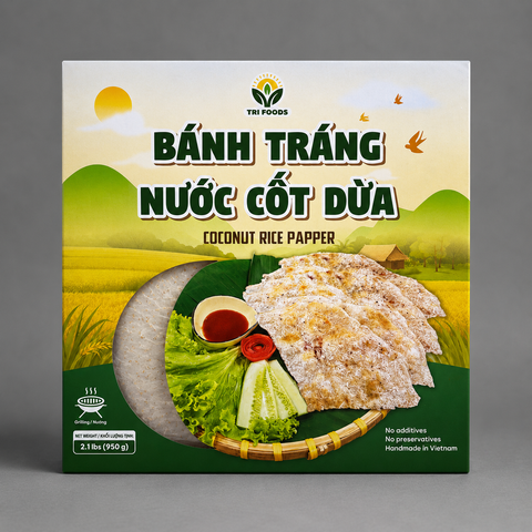 Bánh Tráng Nước Cốt Dừa - Coconut Rice Paper 950g (Limit 2) [BANT02]